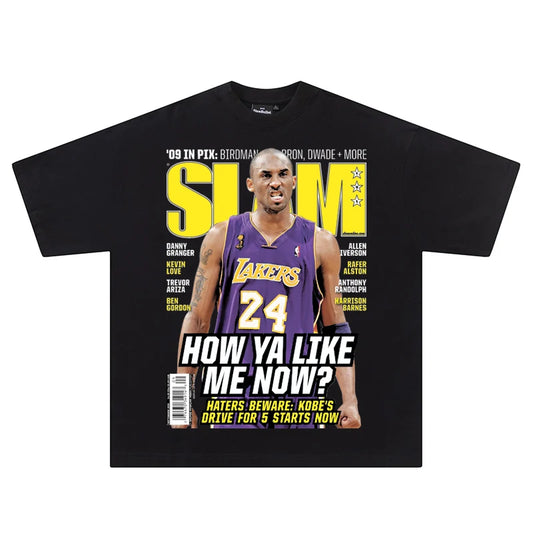 Hip Hop Streetwear Men T Shirts Basketball Star Print Cotton Oversized Casual Tees