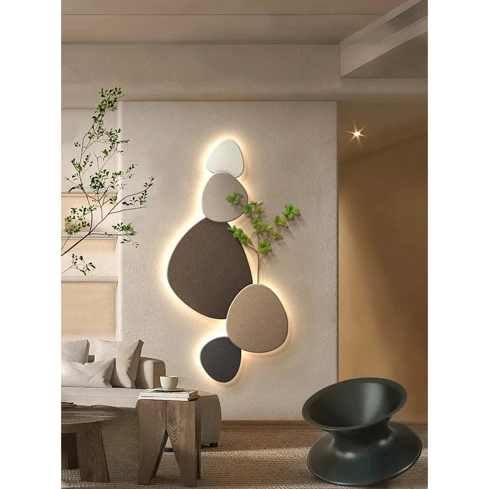 2024 New Restaurant Living Room Bedroom Foyer Decorative Painting Wall Lamp Green Plant Wall Painting Corridor Lamp