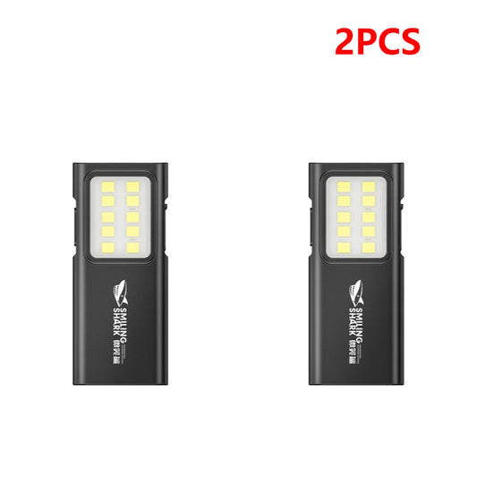 LED Mini Work Light USB Rechargeable Emergency Camping Flashlight for Outdoor Activities
