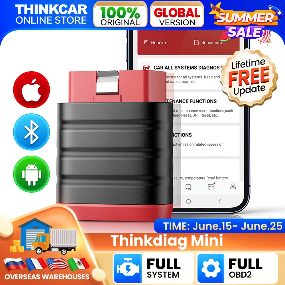 Thinkcar ThinkDiag Mini OBD2 Scanner All System Diagnostic Tool with Free Lifetime Updates