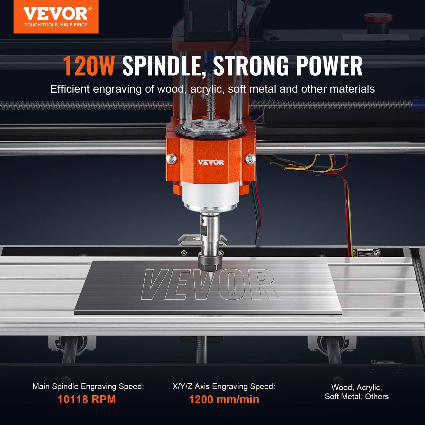 SucceBuy CNC Router Machine 3 Axis GRBL Control Wood Engraving Carving Milling Machine Kit for Wood Acrylic MDF PVC Plastic Foam