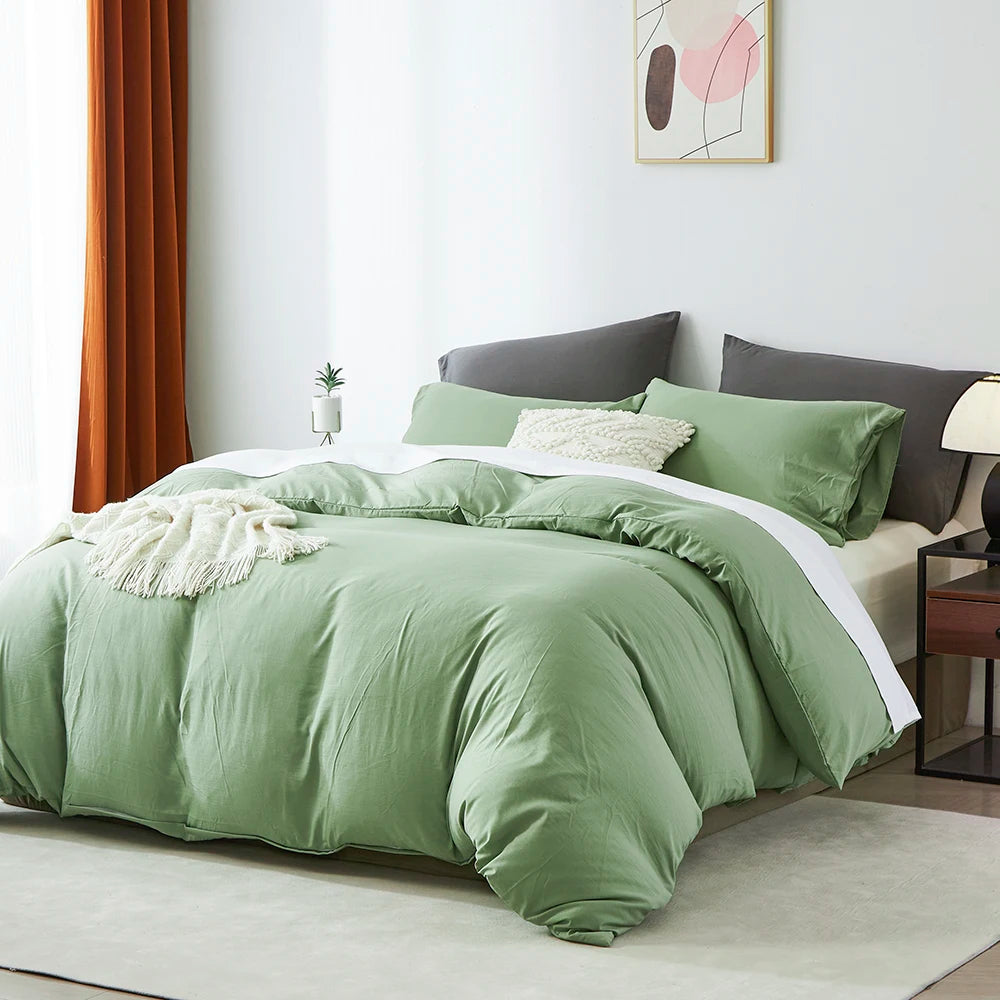 Boho Duvet Cover - Duvet Cover for All Seasons,  Solid Color Chic Home Bedding Duvet Cover, Twin, Full, Queen, King