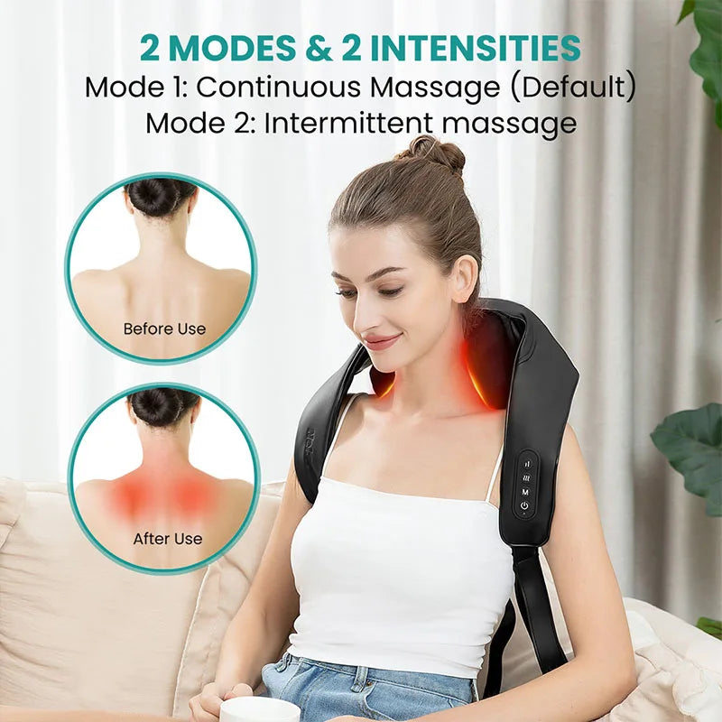 Nekteck Wireless Neck and Back Massager for Relaxation and Comfort at Home