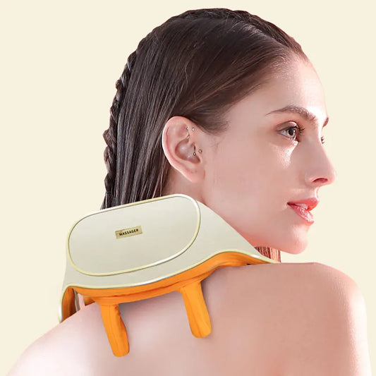 Mini Cervical Massager Rechargeable Neck and Shoulder Kneading Massager with Heat
