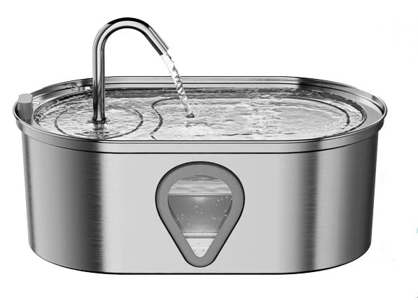 3.5L Automatic Stainless Steel Pet Water Dispenser with LED Lighting for Cats
