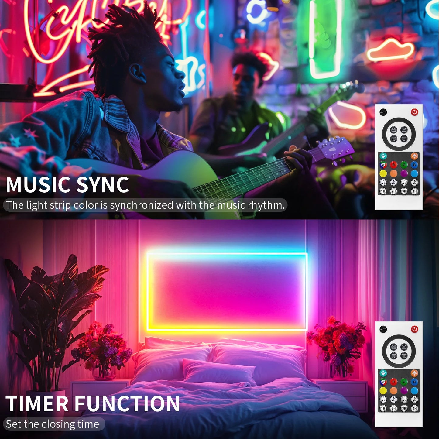Neon LED Strip 360 Degree Round 216LEDS/M RGBIC Bluetooth Light Flexible IP65 Waterproof Lights for Decor Bedroom Living room