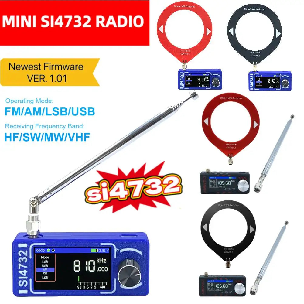 Upgraded AMNVOLT ATS Mini Pro Pocket Radio Full Band DSP Receiver with Newest Firmware