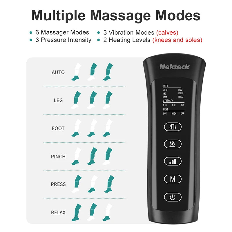 Nekteck Foot Air Pressure Leg Massager for Blood Circulation and Muscle Relaxation