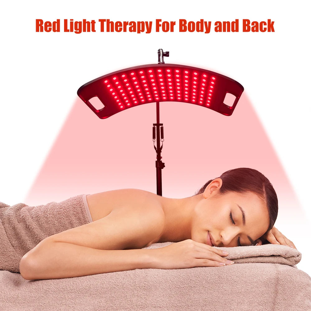 Red Light Therapy Lamp for Face and Body with Adjustable Stand and Timer 660nm 850nm