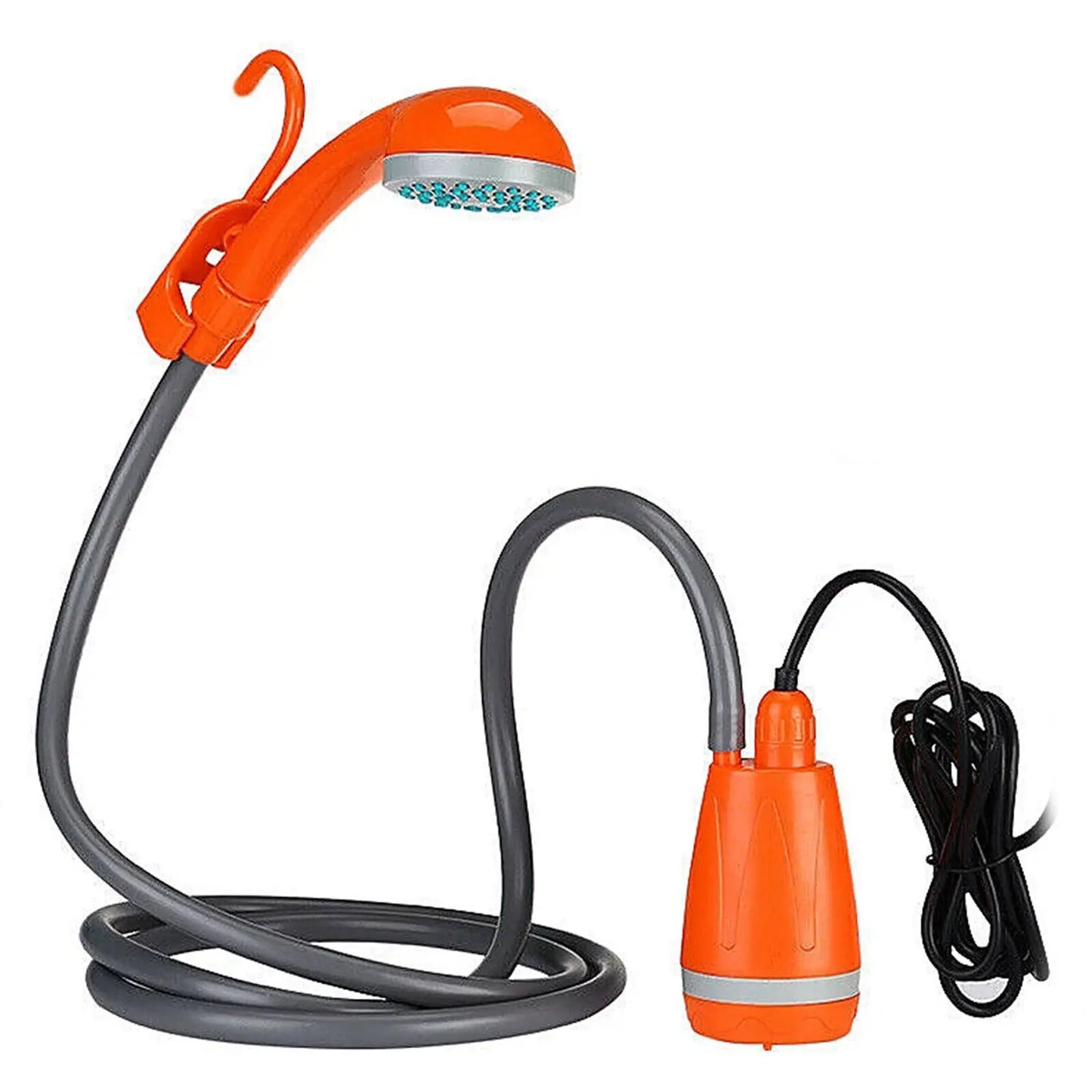 62W 12V Portable Outdoor Shower Head Water Pump for Camping and Hiking Adventures