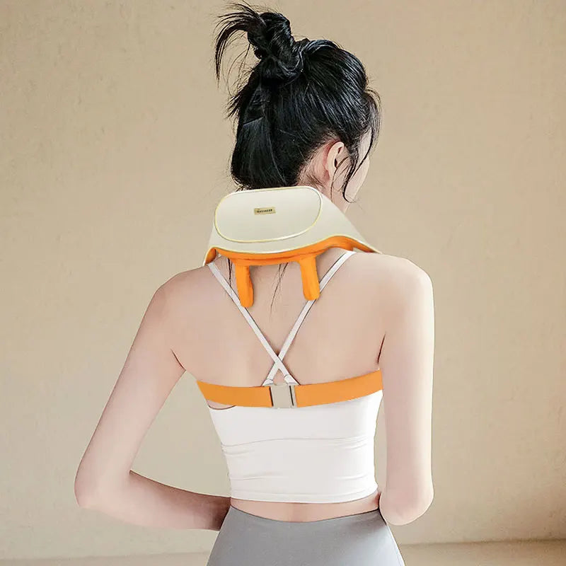 Mini Cervical Massager Rechargeable Neck and Shoulder Kneading Massager with Heat