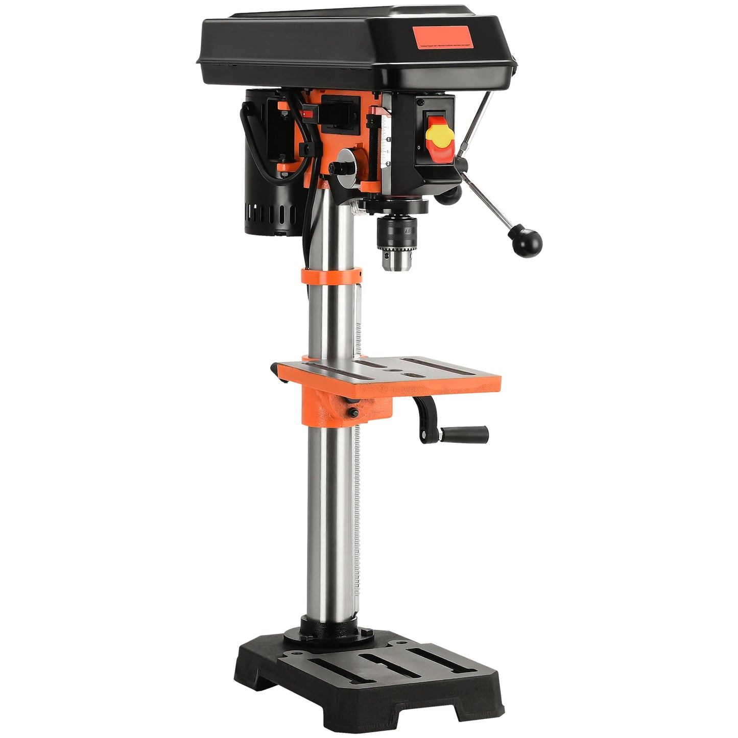 SucceBuy Tabletop Drill Press 3.2Amp 120V 5 Speed Settings 10'' Swing, Comes with Laser Pointer Illumination Light for Wood Work