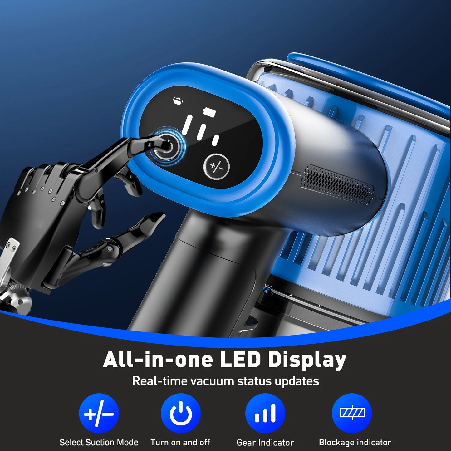 28Kpa 300W Cordless Handheld Vacuum Cleaner 8 IN 1 Powerful Suction for Pet Hair and Floors