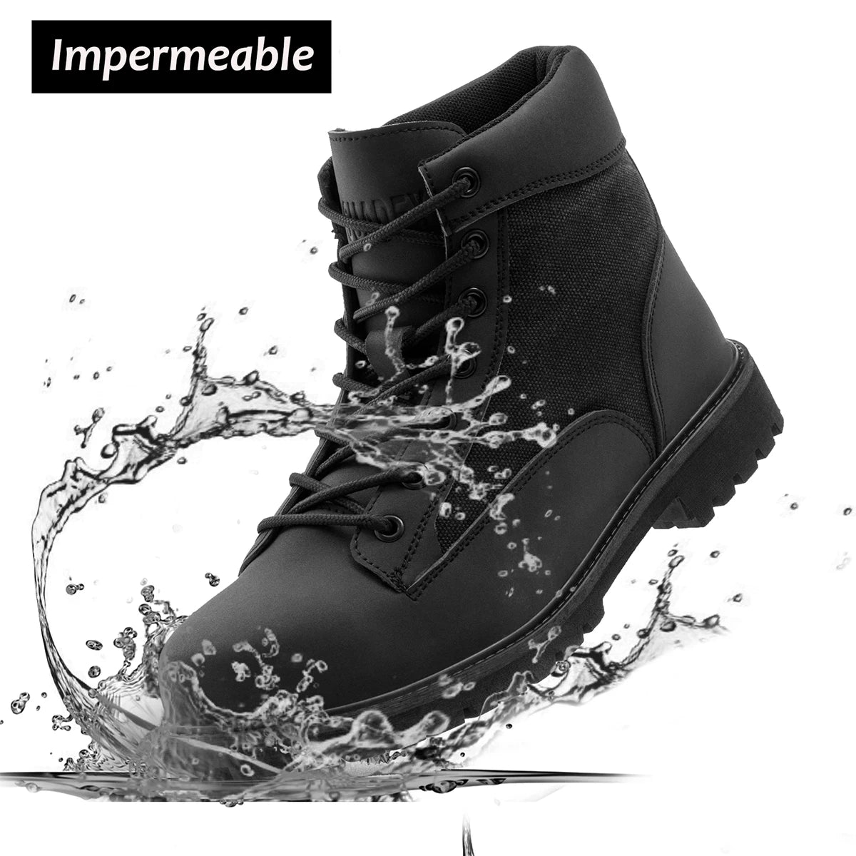 SUADEX Steel Toe Waterproof Work Boots for Men and Women Outdoor Safety Construction Shoes