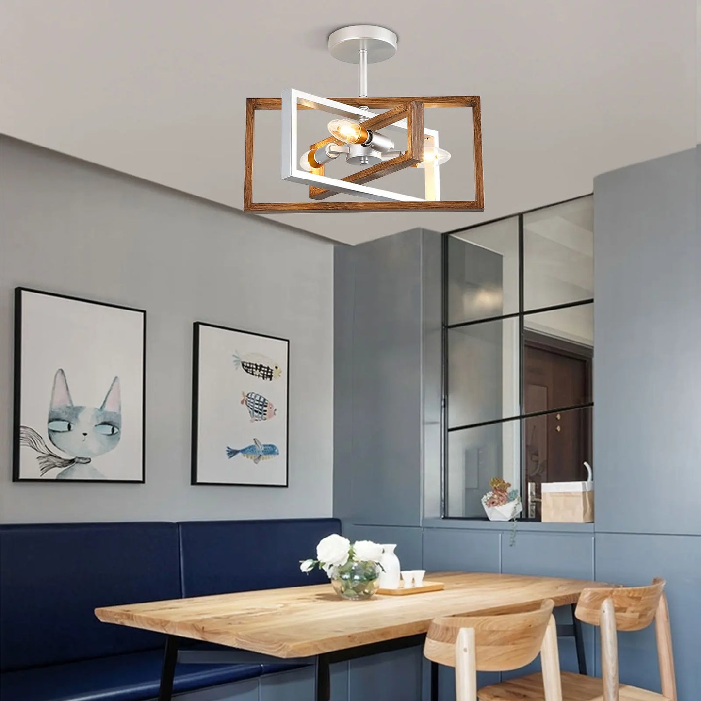 Aluminum and Acrylic Pendant Light for Bedroom Creative Ceiling Lamp with Durable and Dimmable LED Light for Living Rooms Aisles