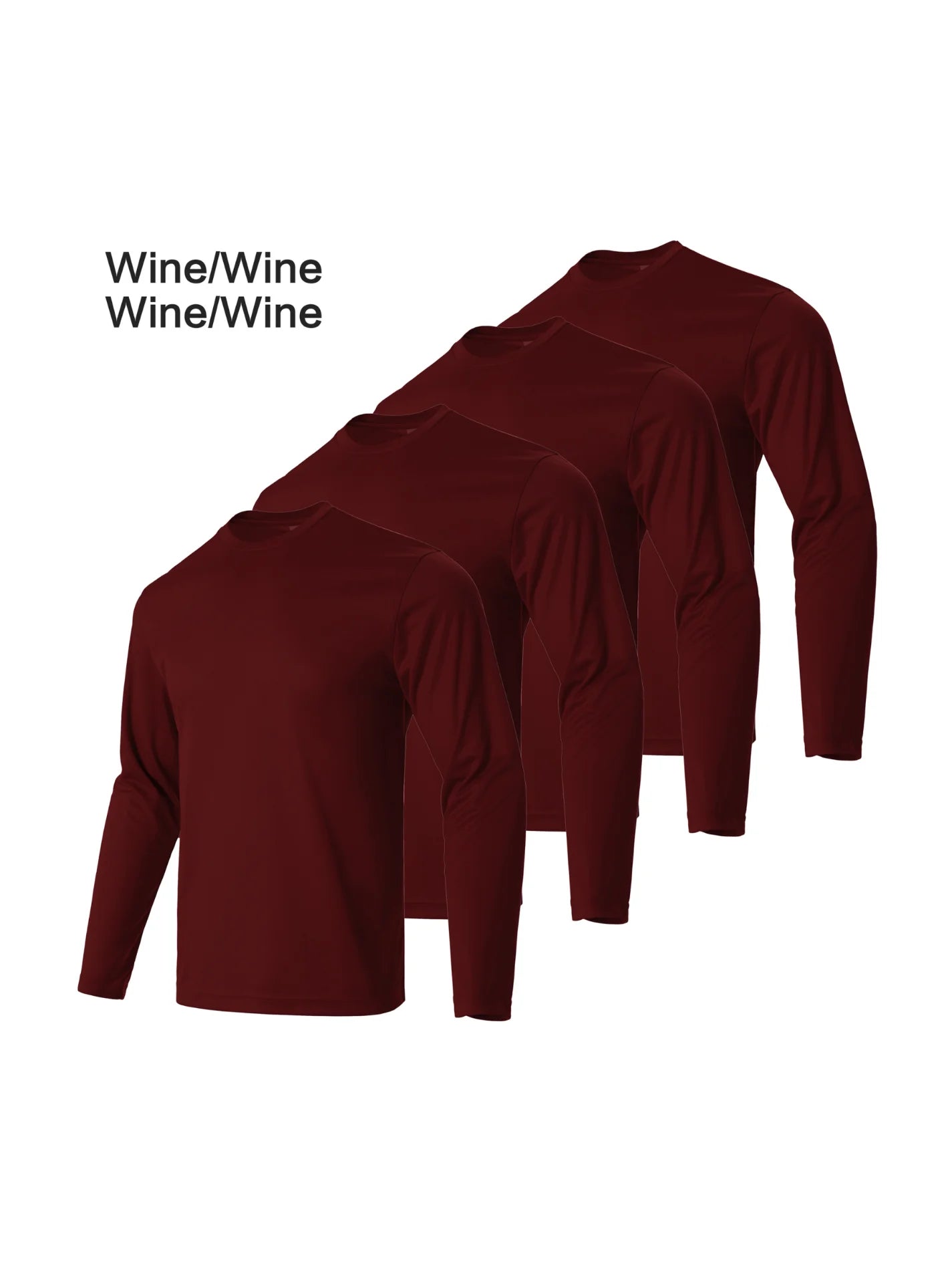 4 Piece Men's Solid Color Round Neck T-Shirts Quick Drying Breathable Fitness Wear
