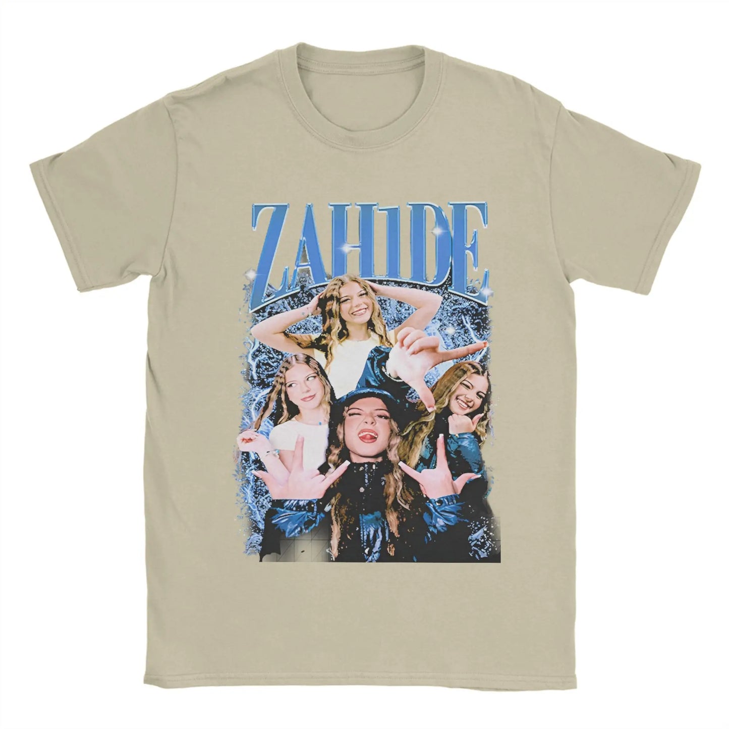 Men's Retro Zahide Bootleg Graphic T-Shirt 100 Percent Cotton Short Sleeve Tee