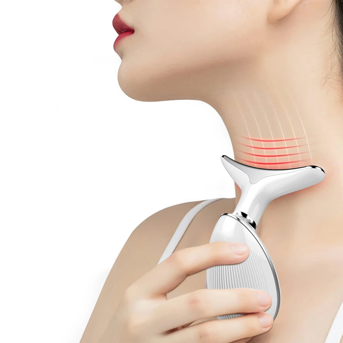 2025 Upgraded Neck Massager Portable USB Charging Dual Ring Roller Lifting Gift for Women