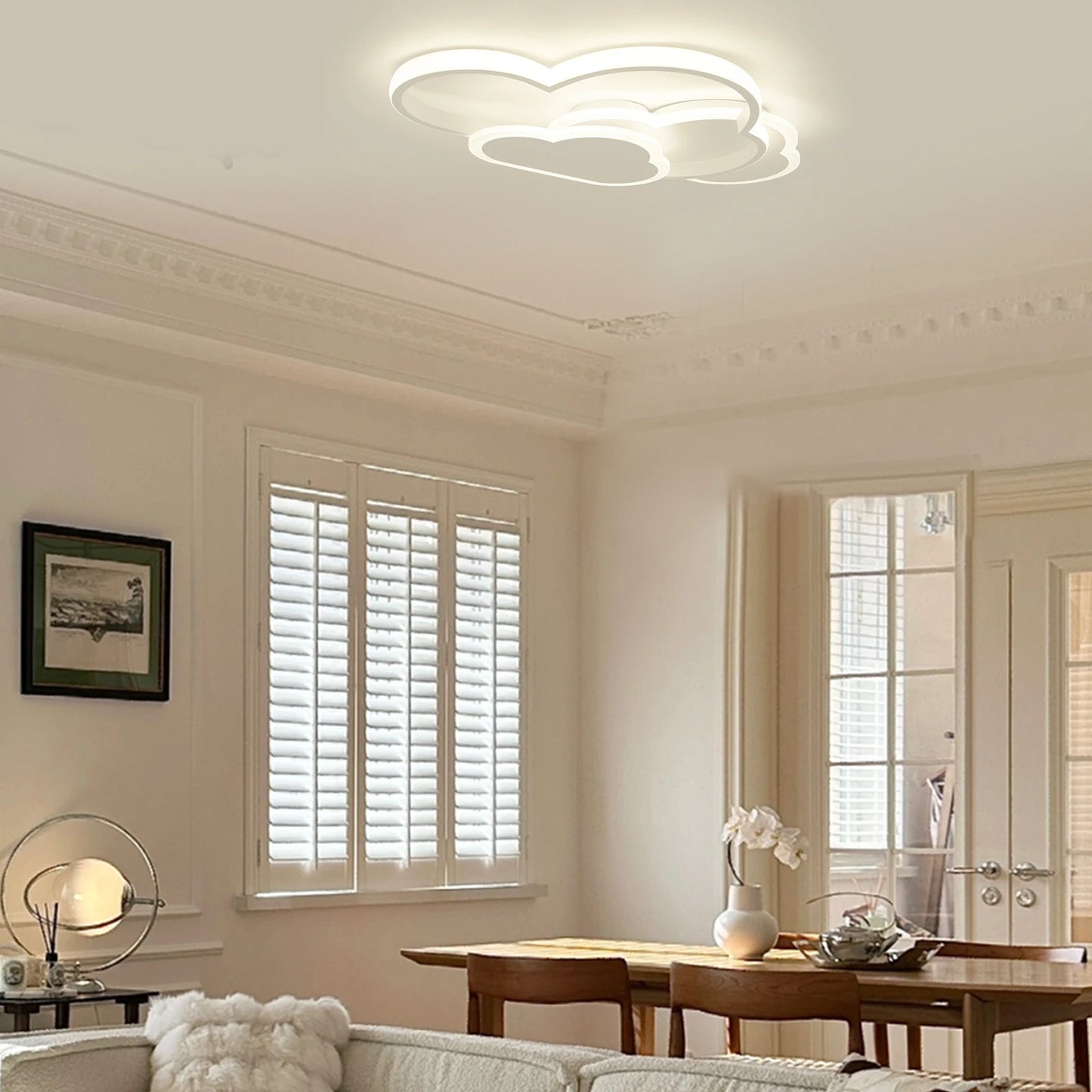 85-265V Cloud Shape LED Ceiling Light 3 Color Dimming Suitable for Bedrooms, Living Rooms