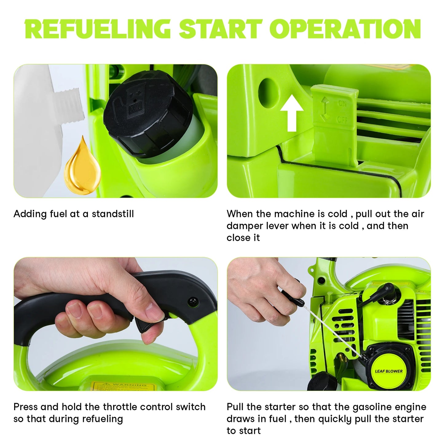 26cc Gas Powered Handheld Leaf Blower for Powerful Lawn Care and Efficient Clearing