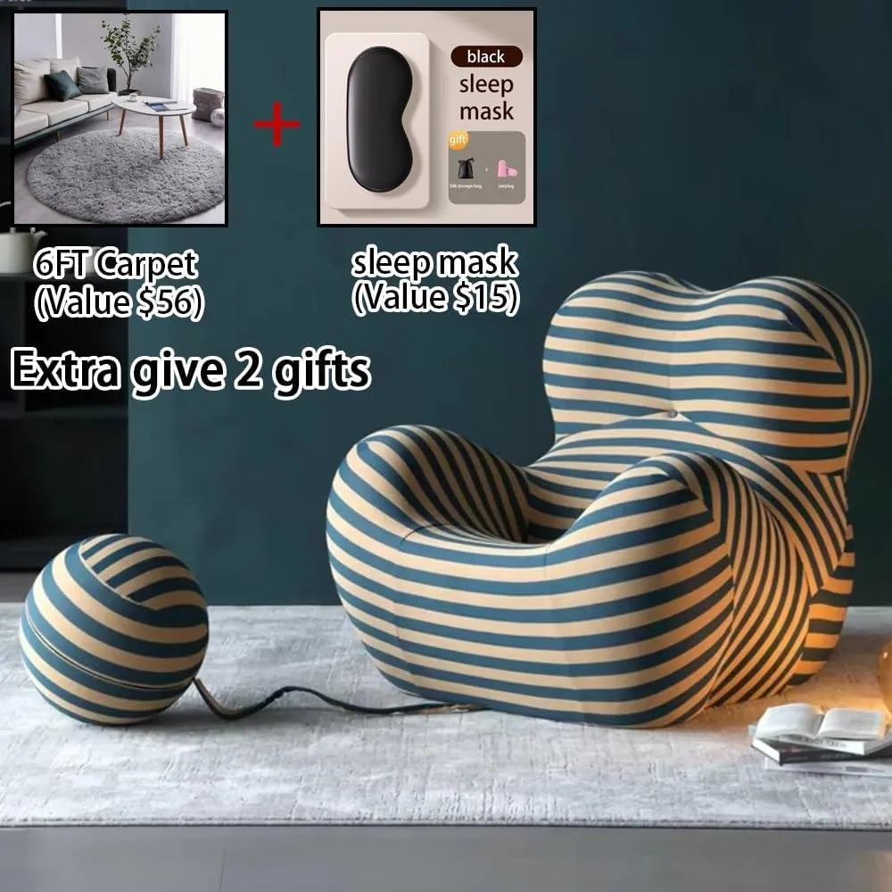 Light Luxury Modern Designer Lazy Sofa 39.3"*37.4"*37.4" Adult Floor Leisure Living Room Balcony Creative Single armrest Couch L